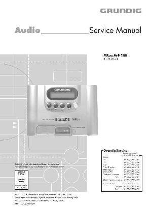 Сервисная инструкция Grundig MPAXX-M-P100 ― Manual-Shop.ru