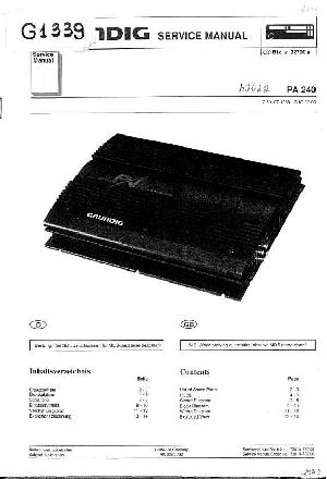 Сервисная инструкция Grundig PA-240 ― Manual-Shop.ru