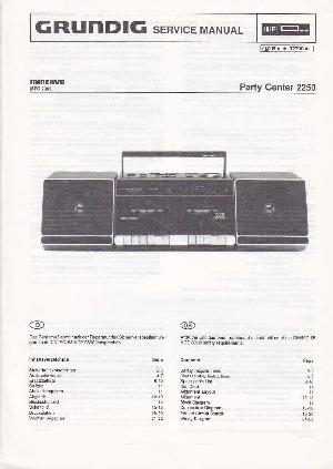 Сервисная инструкция Grundig PARTY-CENTER-2250 ― Manual-Shop.ru