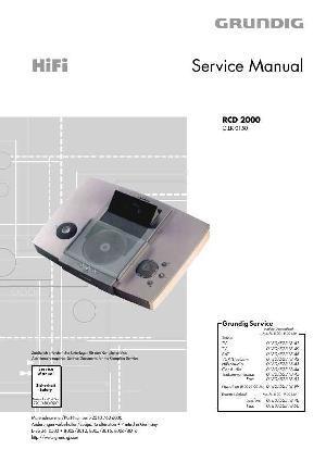 Сервисная инструкция Grundig RCD-2000 ― Manual-Shop.ru