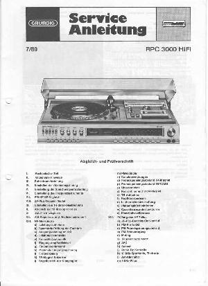 Сервисная инструкция Grundig RPC3000HIFI ― Manual-Shop.ru