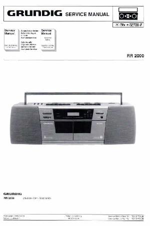 Сервисная инструкция Grundig RR-2000, 1993 ― Manual-Shop.ru