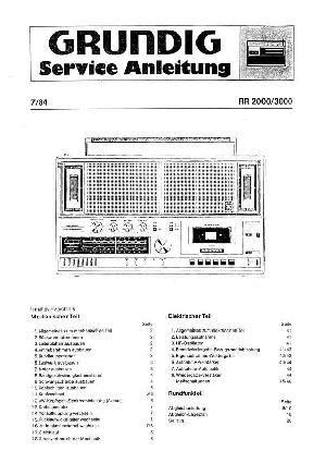 Сервисная инструкция Grundig RR-2000, 3000 ― Manual-Shop.ru