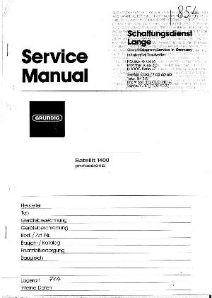 Service manual GRUNDIG SATELLIT-1400 ― Manual-Shop.ru