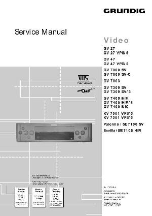 Сервисная инструкция Grundig SE-7100SV PALERMO, SE-7105HIFI SEVILLA ― Manual-Shop.ru