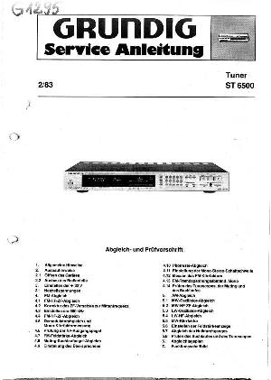 Сервисная инструкция Grundig ST-6500 ― Manual-Shop.ru