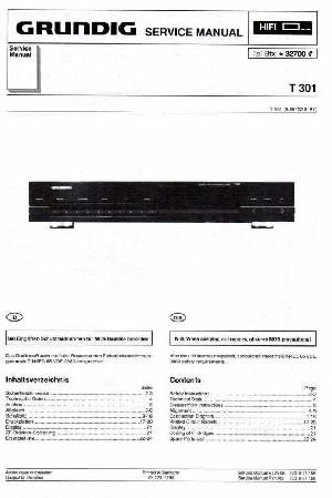 Сервисная инструкция Grundig T301 ― Manual-Shop.ru