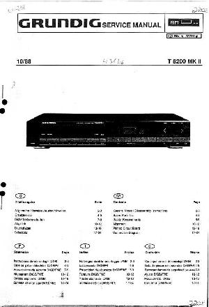 Сервисная инструкция Grundig T8200MKII ― Manual-Shop.ru