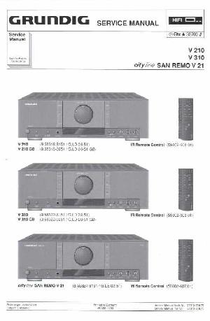 Сервисная инструкция Grundig V210, V310, CITY-LINE, SAN-REMO, V-21 ― Manual-Shop.ru