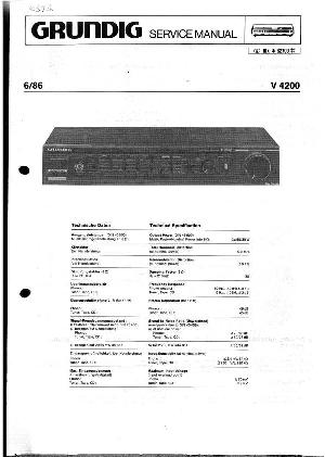 Сервисная инструкция Grundig V4200 ― Manual-Shop.ru