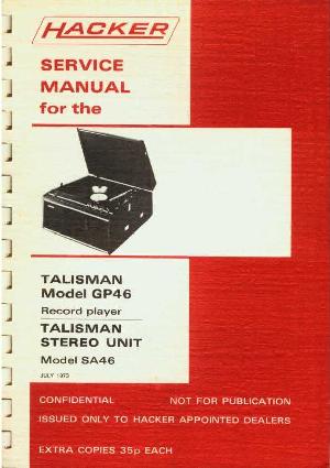 Service manual HACKER GP46, SA46 TALISMAN ― Manual-Shop.ru