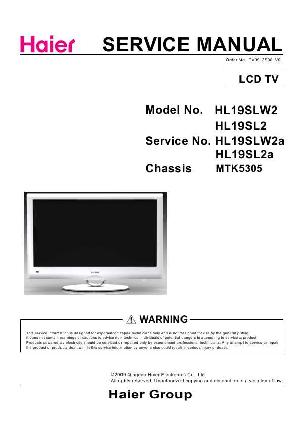 Service manual Haier HL19SL2, HL19SL2, HL19SLW2A, HL19SL2A ― Manual-Shop.ru