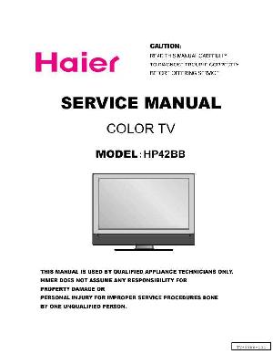 Сервисная инструкция Haier HP42BB ― Manual-Shop.ru