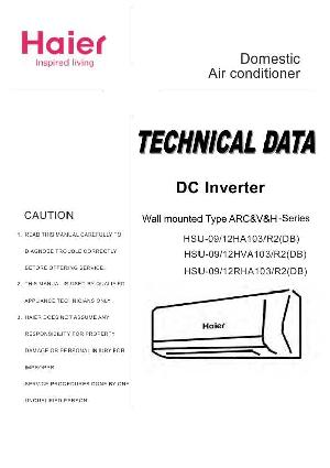 Сервисная инструкция Haier HSU-09 HA HVA RHA103R2DB ― Manual-Shop.ru