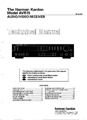 Сервисная инструкция Harman-Kardon AVR-15 ― Manual-Shop.ru