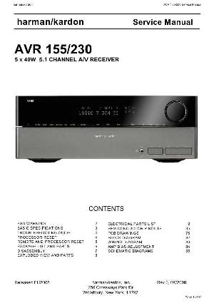 Сервисная инструкция Harman-Kardon AVR-155 ― Manual-Shop.ru