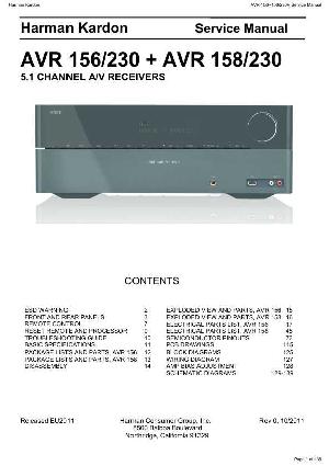 Сервисная инструкция Harman-Kardon AVR-156, AVR-158 ― Manual-Shop.ru