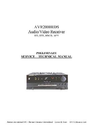 Service manual Harman-Kardon AVR-2000RDS ― Manual-Shop.ru