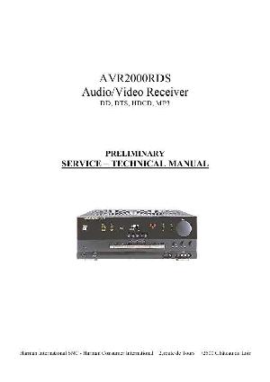 Сервисная инструкция Harman-Kardon AVR-2000RDS ― Manual-Shop.ru