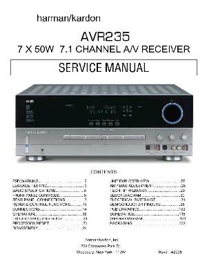 Сервисная инструкция Harman-Kardon AVR-235 ― Manual-Shop.ru