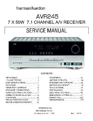Service manual Harman-Kardon AVR-245 ― Manual-Shop.ru