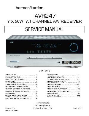 Сервисная инструкция Harman-Kardon AVR-247 ― Manual-Shop.ru