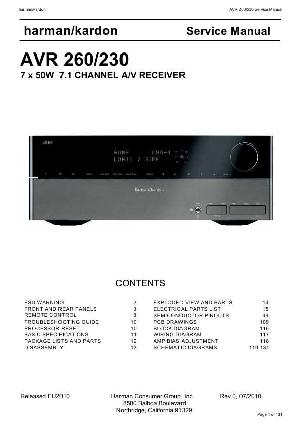 Сервисная инструкция Harman-Kardon AVR-260 ― Manual-Shop.ru