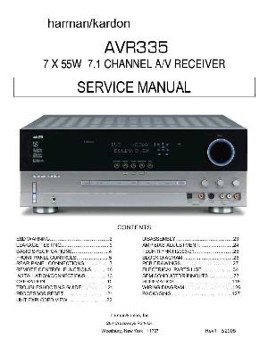 Сервисная инструкция Harman-Kardon AVR-335 ― Manual-Shop.ru
