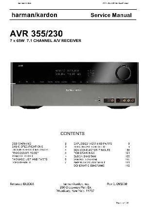 Сервисная инструкция Harman-Kardon AVR-355 ― Manual-Shop.ru