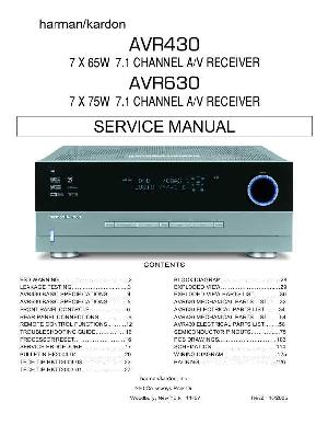 Сервисная инструкция Harman-Kardon AVR-430, AVR-630 ― Manual-Shop.ru