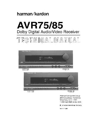 Сервисная инструкция Harman-Kardon AVR-75_85 ― Manual-Shop.ru