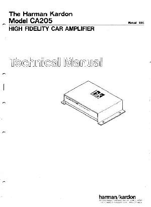 Сервисная инструкция Harman-Kardon CA-205 ― Manual-Shop.ru