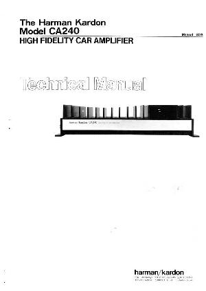 Сервисная инструкция Harman-Kardon CA-240 ― Manual-Shop.ru