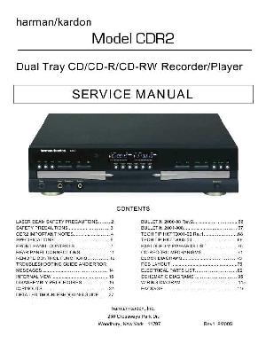 Сервисная инструкция Harman-Kardon CDR-2 ― Manual-Shop.ru