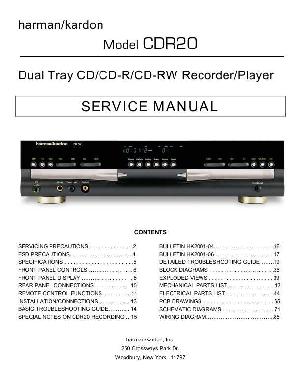Сервисная инструкция Harman-Kardon CDR-20 ― Manual-Shop.ru