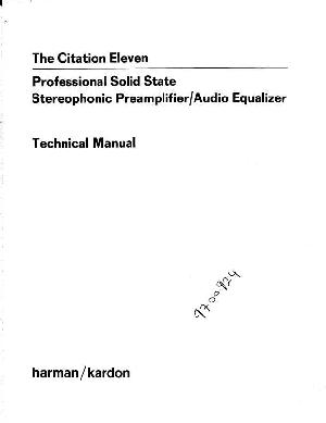 Сервисная инструкция Harman-Kardon CITATION-11 ― Manual-Shop.ru