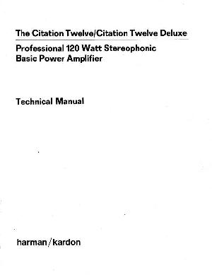 Сервисная инструкция Harman-Kardon CITATION-12 ― Manual-Shop.ru