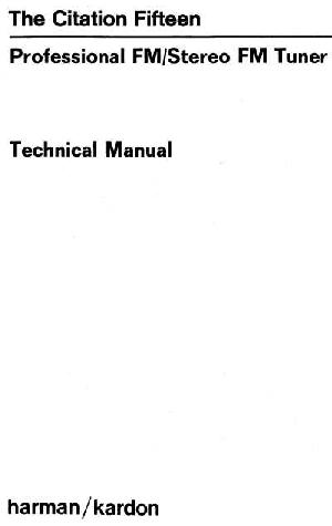 Сервисная инструкция Harman-Kardon CITATION-15 ― Manual-Shop.ru