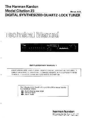 Сервисная инструкция Harman-Kardon CITATION 23 ― Manual-Shop.ru
