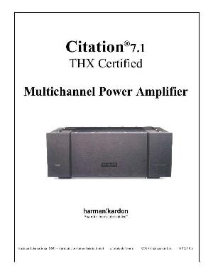 Сервисная инструкция Harman-Kardon CITATION 7.1 ― Manual-Shop.ru