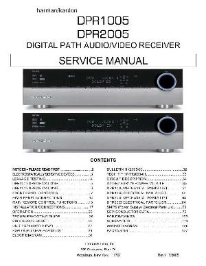 Сервисная инструкция Harman-Kardon DPR-1005, DPR-2005 ― Manual-Shop.ru