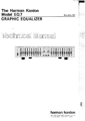 Сервисная инструкция Harman-Kardon EQ-7 ― Manual-Shop.ru