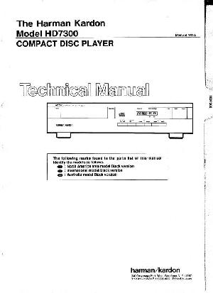 Сервисная инструкция Harman-Kardon HD-7300 ― Manual-Shop.ru