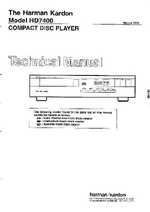 Сервисная инструкция Harman-Kardon HD-7400 ― Manual-Shop.ru