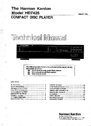 Сервисная инструкция Harman-Kardon HD-7425 ― Manual-Shop.ru