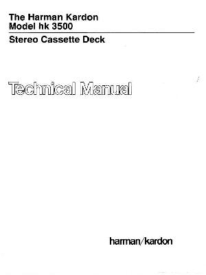 Сервисная инструкция Harman-Kardon HK-3500 ― Manual-Shop.ru