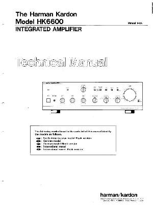 Сервисная инструкция Harman-Kardon HK-6600 ― Manual-Shop.ru