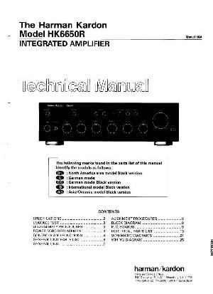 Сервисная инструкция Harman-Kardon HK-6650R ― Manual-Shop.ru