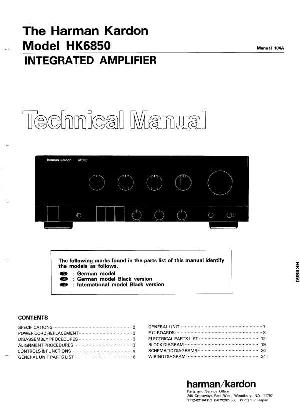 Сервисная инструкция Harman-Kardon HK-6850 ― Manual-Shop.ru