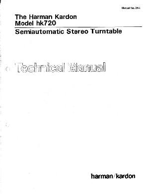 Сервисная инструкция Harman-Kardon HK-720 ― Manual-Shop.ru